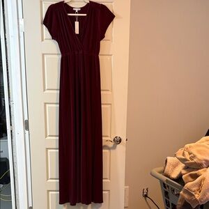 Baltic born Athena pleated burgundy